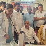 बालाजी मंदिर में सेवा का उदाहरण, नि:शुल्क स्वास्थ्य जांच शिविर रहा सफल।